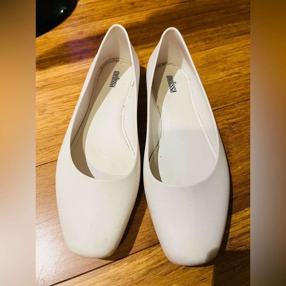 Melissa white flats! Goes well with anything—